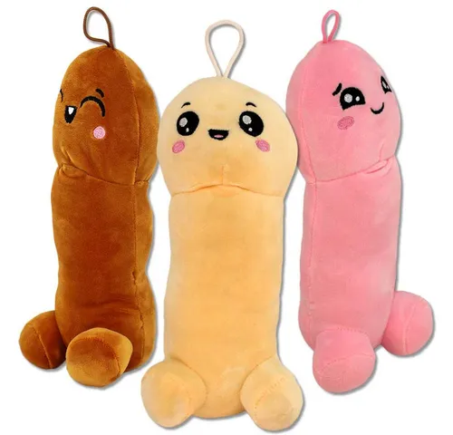 Landahl & Baumann Kuscheltier Penis Kuscheltier mit Gesicht – 25 cm, flauschig weich