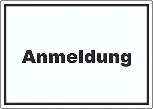 Anmeldung Aufkleber A2 - Waagerecht - Universal-Aufkleber, konturgeschnitten und einfach anzubringen, mit bis zu 7 Jahren Haltbarkeit im Außenbereich dank UV-resistentem Schutzlaminat.