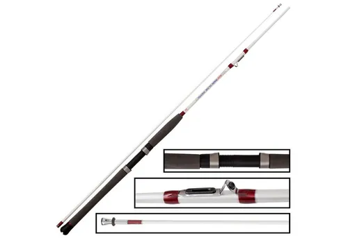Rhino Trolling Rute 2,40m Inline Wizard 40-100g - Hochwertige Schlepprute für das Trolling auf Meerforellen und Lachse. Mit sensibler Aktion und starken Kraftreserven bietet sie optimale Kontrolle beim Angeln. Ideal für Bootsangler, die Wert auf Qualität legen.