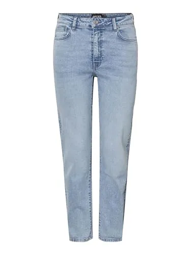 pieces 7/8-Jeans BELLA - Hochwertige Jeans in Hellblau - Jeans, 7/8-Länge und High Waist für einen modernen Look, aus 99% Baumwolle für hohen Tragekomfort.