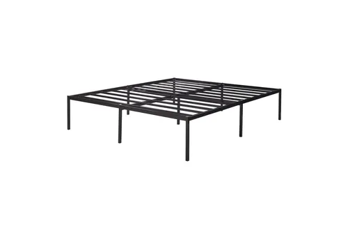 en.casa Metallbett Vårdö 160 x 200 cm Schwarz - Stilvolles Metallbett für Schlafzimmer, mit einfacher Montage und pflegeleichter Oberfläche. Maximale Belastbarkeit von 300 kg für erholsamen Schlaf.