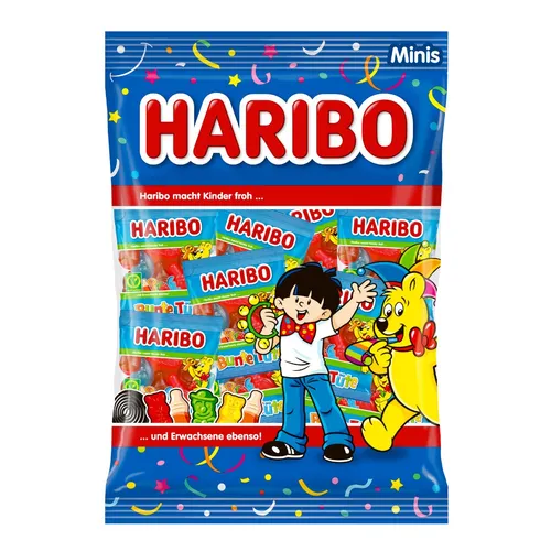 Haribo Bunte Tüte Mini Fruchtgummi einzeln verpackt Beutel 900g