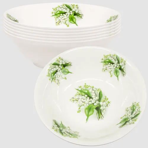 Suppenteller-Set Maiglöckchen, 6 St, Ø 18 cm Essteller,Suppenschalen