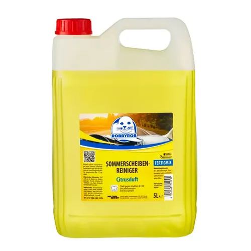Robbyrob Scheibenreiniger 8806000000, Citrusduft, gebrauchsfertig, für Scheibenwaschanlage, 5 Liter