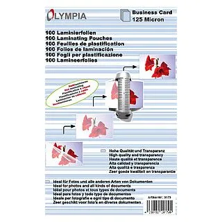 Olympia Laminierfolien Visitenkarte, 100 Stück 125 mic