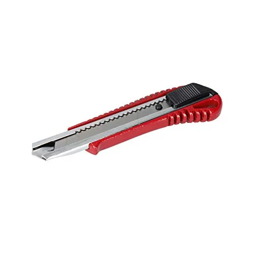 Cuttermesser aus Aluminium, rot, 18 mm, FSK