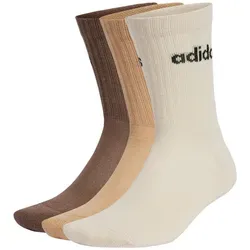 adidas Performance Socken LINEAR CREW CUSHIONED SOCKEN, 3 PAAR (1-Paar) beige|braun 37-38,5 EU