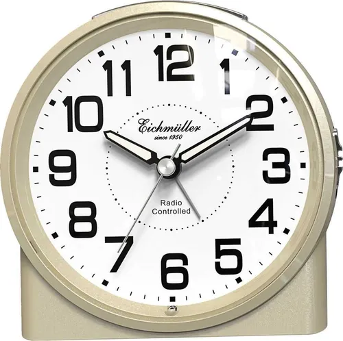 Eichmüller Funkwecker Gold mit Licht in gold von Eichmüller