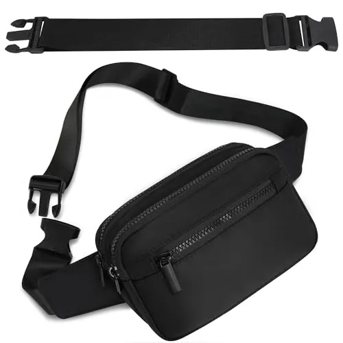 AIRCBC Bauchtasche Damen Herren Gürteltasche Laufen Hüfttaschen mit Einem 30 cm Verlängerten Gürtel Lauftasche für Sport Reise Fahren Wandern