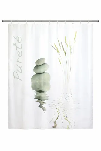 Produktbild Duschvorhang Textil BxH 180x200cm Purete Fotoprint Vorhang Dusche Wanne Steine