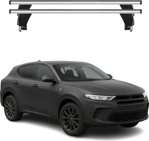 OMAC Dachträger für Dodge Hornet 2022-2025 – 50kg Aluminium Silber - Robuster und leichtgewichtiger 2-teiliger Dachträger, wasserbeständig und abnehmbar. Ideal für vielseitigen Einsatz und maximale Belastbarkeit von 50 kg.
