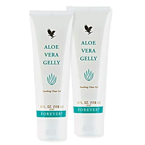 Aloe Vera 2x118ml Gelly Set mit Squeezer und Zertifikat - Pflanzliches Ergänzungsmittel Aloe Vera, pflegt die Haut intensiv und kommt im praktischen Set mit Squeezer für einfache Anwendung.