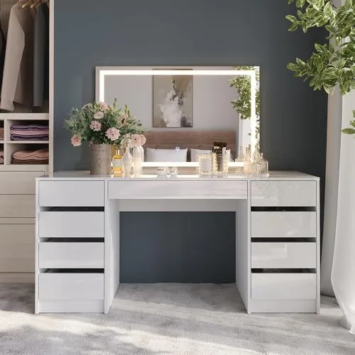 Vicco Schminktisch Sherry mit LED-Spiegel von Vicco