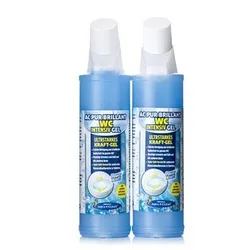 AQUA CLEAN PUR Brillant WC Intensiv-Gel 2x 750ml - WC-Reiniger mit Super-Haft-Formel, beseitigt mühelos Urinstein und Kalk für strahlende Sauberkeit und frischen Duft.