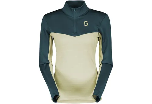 Scott Pullover W DEFINED LIGHT PULLOVER grün - Sportlicher Pullover aus Gitterfleece-Strick, ideal für Wanderungen. Hergestellt aus 94% recyceltem Polyester und 6% Elasthan für hohen Tragekomfort und Bewegungsfreiheit.