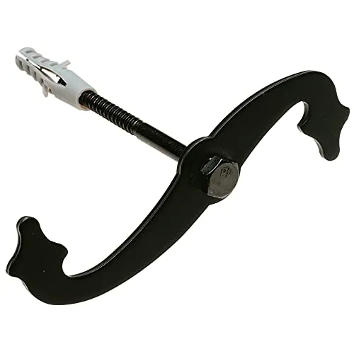 Amig - Stahl Fensterflügel Halterung im Schmiede-Stil | Mattes Epoxid-Schwarz | Inkl. Zubehör | Innen- & Außenbereich, Bunt, 4x11x15cm, Legierter Stahl