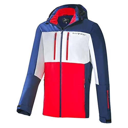 Black Crevice Herren Skijacke - Atmungsaktiv & Wasserdicht, XL - Ski-Jacken für Herren mit 10.000 mm Wassersäule, ideal für Pistenabenteuer, schützt vor Wind und Wetter und bietet hohen Tragekomfort dank atmungsaktiver Wärmeisolierung.