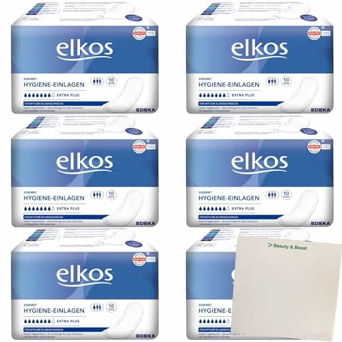 Elkos Hygiene Einlagen 6er Pack (6x10 Stück) + usy Block von usy