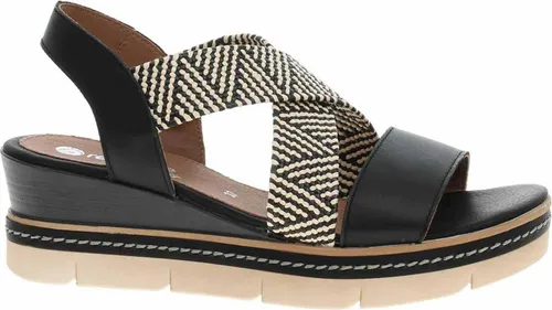 Remonte Damenschuhe Sandalen Sling Sandalette Schwarz - Wanderschuhe mit 6 cm Keilabsatz und atmungsaktiven Soft-Einlagen für höchsten Tragekomfort – ideal für stilvolle Sommerlooks!