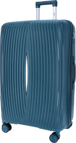 DYX 4-Rad Trolley L Verona petrol - Trolley mit Hartschale und 85 Litern Volumen, ausgestattet mit TSA-Zahlenschloss und 360° drehbaren Leichtlaufrollen, ideal für Reisen und mehr Packkomfort.