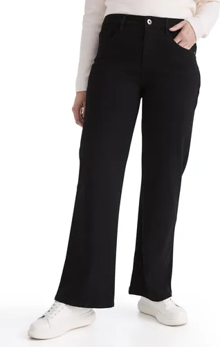 Stooker Women MARY STRETCH Damen Weite Jeans Wide Leg Fit 48 (Länge 30) black
