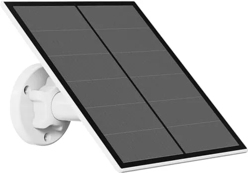 revolt Solarpanel 5V mit Akku - Monokristallines Solarpanel für akkubetriebene Überwachungskameras mit USB-C, wetterfest (IP65) und ideal für den Outdoor-Einsatz. Ladeleistung von 5 Watt, inklusive flexiblem Montagesystem und 3 m USB-Kabel.