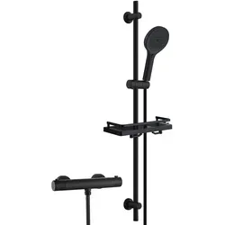 Görbach Duschsystem mit Thermostat – Edelstahl Duschset für komfortable Dusche