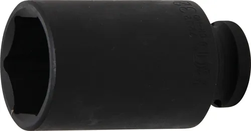 BGS Kraft-Steckschlüssel-Einsatz Sechskant, tief | Antrieb Innenvierkant 12,5...