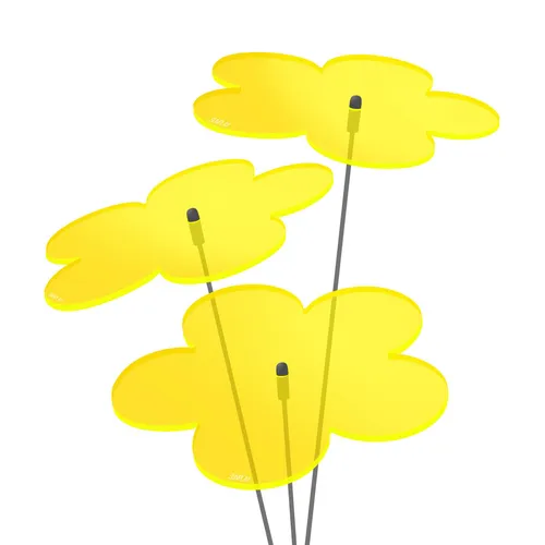 Stück SUNPLAY Sonnenfänger Ø10cm Suncatcher Gartenstecker Blumen GELB 3