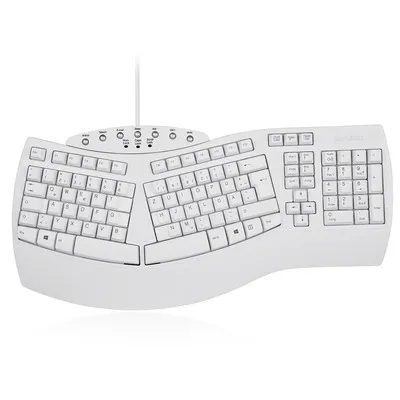 Perixx Periboard-512 USB Tastatur Deutsch, QWERTZ Weiß