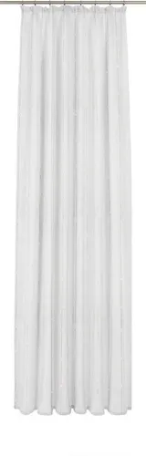 Fertig-Store mit Faltenband 1:3, offwhite 260 cm - Halbtransparente Gardinen, moderne Mousseline-Optik mit hochwertigen Effektfäden für ein stilvolles Ambiente am Fenster.