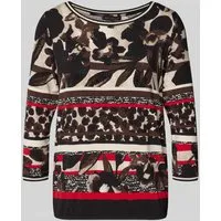 Betty Barclay Damen Casual-Shirt mit Tunnelzug - Modisches 3/4-Arm-Shirt in rot, figurumspielend, aus pflegeleichtem Jersey mit floralem Muster. Ideal für den Alltag und vielseitig kombinierbar.