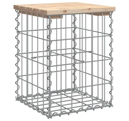 furnicato Gartenbank aus massivem Kiefernholz, Braun, 33x42x31 cm