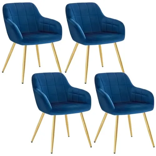 WOLTU Esszimmerstühle 4er Set in blau von WOLTU
