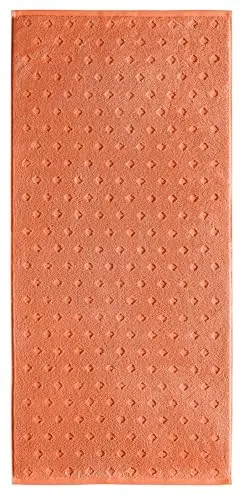 Erwin Müller Walk-Frottier Handtuch Baden Baden orange Größe 50x100 cm - extra saugstark, schnell trocknend, samtweich, beidseitige Schlaufen