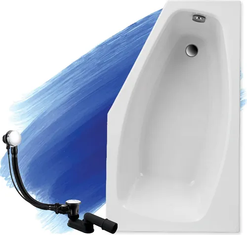 Bad Land Badewanne Eckwanne MARIKA 140x80 Rechts - Elegante Acryl-Badewanne MARIKA für ein entspannendes Badeerlebnis. Pflegeleicht, kratzfest und mit antibakterieller Beschichtung für mehr Hygiene. Ideal für jedes Badezimmer.