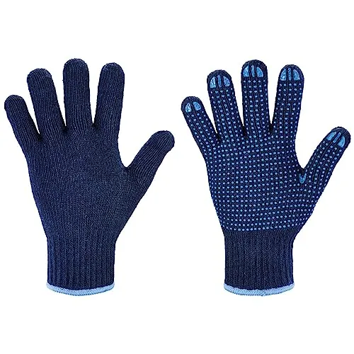 Stronghand HandschuhMan. 3 Paar Grobstrick Arbeitshandschuhe mit Noppen für optimalen Griff Gr. 7 bis 11 (Größe 8/M)