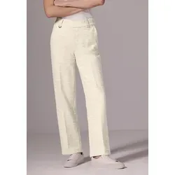 Stoffhose STREET ONE STUDIO für Damen, Gr. 42, Beige - Modische Stoffhose mit Middle Waist und komfortablem Schnitt. Ideal für lässige Outfits und vielseitig kombinierbar. Perfekte Passform für jeden Tag!