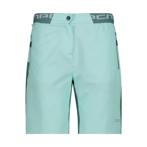 CMP Damen Tight WOMAN FREE BIKE BERMUDA - Radhosen für Offroad-Fahrradtouren, atmungsaktiv mit abnehmbarem Sitzpolster und praktischen Taschen für Komfort und Funktionalität.