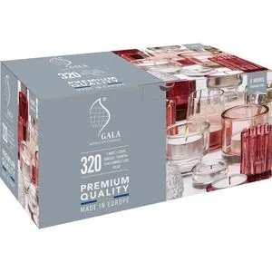 Gala Teelichter 030099001, weiß, Ø 40 mm, Höhe 20 mm, 6h Brenndauer, 320 Stück