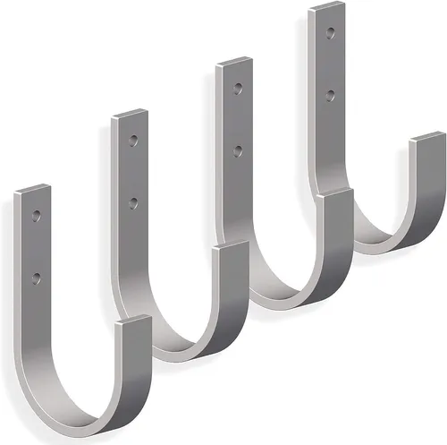 4x Wandhaken Stahl verzinkt Metallhaken 55 x 110 U-Form Gerätehaken Wandhalter