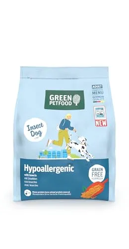 Green Petfood InsectDog Hypoallergen mit Insekten (1 x 900 g) | Adult | Premium Trockenfutter für ausgewachsene allergische Hunde | getreidefrei | nachhaliges Hundefutter | German Quality | 1er Pack