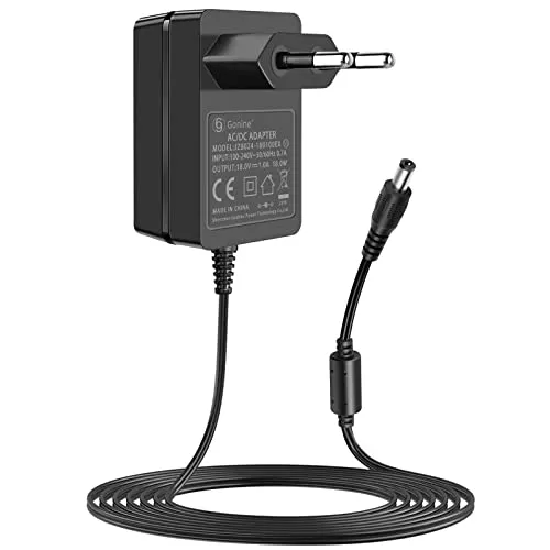 Gonine AC 100V-240V Konverter Adapter DC 18V 1A Netzteil Adapter Wandhalterung Ladegerät mit 5,5 mm x 2,5 mm Stecker für 18 Volt 100 mA-1000 mA Geräte