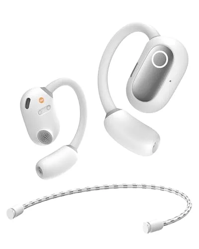 Baseus Eli Sport 1 Open Ear Kopfhörer Bluetooth - Open-Ear-Kopfhörer mit IPX4 Wasserdichtigkeit und direktionaler Akustik für ein sicheres Hörerlebnis beim Sport. Genießen Sie kraftvollen Bass und klare Anrufe mit 30 Stunden Spielzeit.