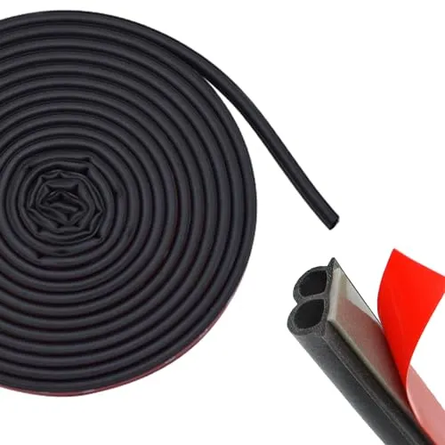 AUTOXBERT Autotürdichtung 10M/32.8FT Dichtungsband Selbstklebend B-Typ Autotür Kantenschutz Dichtstreifen Türdichtung Gummidichtung Pflege Auto für Auto Türkante, Vordertür/Säulen/Tür Hinten