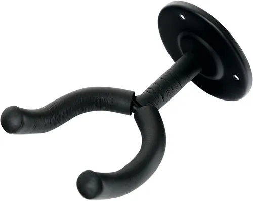Classic Cantabile Gitarrenständer Gitarrenwandhalter - Schwarz, passend für Gitarre, Bass, Banjo und mehr, 3-fach verschraubbar für optimale Sicherheit