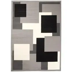 Tapiso Teppich FIESTA, Grau, Rechteckig, 120x170 cm, pflegeleicht - Eleganter Teppich aus der FIESTA-Kollektion in Grau, ideal für klassische und moderne Räume. Er überzeugt durch Widerstandsfähigkeit und einfache Pflege, perfekt für den täglichen Einsatz.