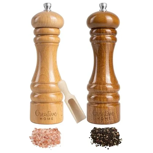 Creative Home Große Salz und Pfeffermühle Holz Set