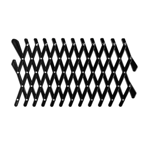 Fudajo Hundeschutzgitter für Autofenster 17,7 x 24 cm, ausziehbares Lüftungsgitter, Frischluftgitter für Haustiere, Fenstergitter schwarz, Gitter für Autos