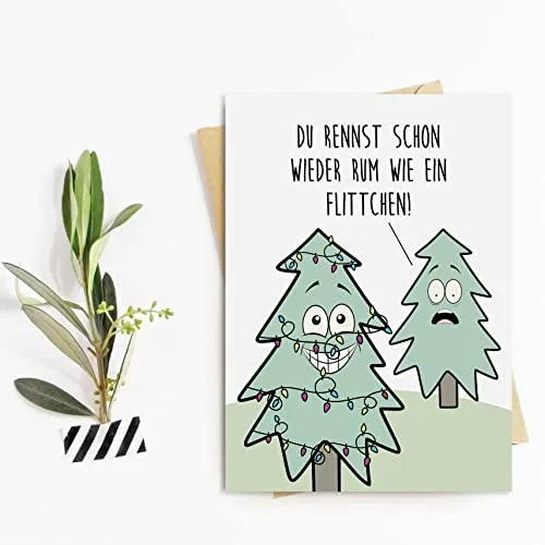 Nastami Weihnachtskarte lustig Postkarte Weihnachten Weihnachtskarten (Flittchen)